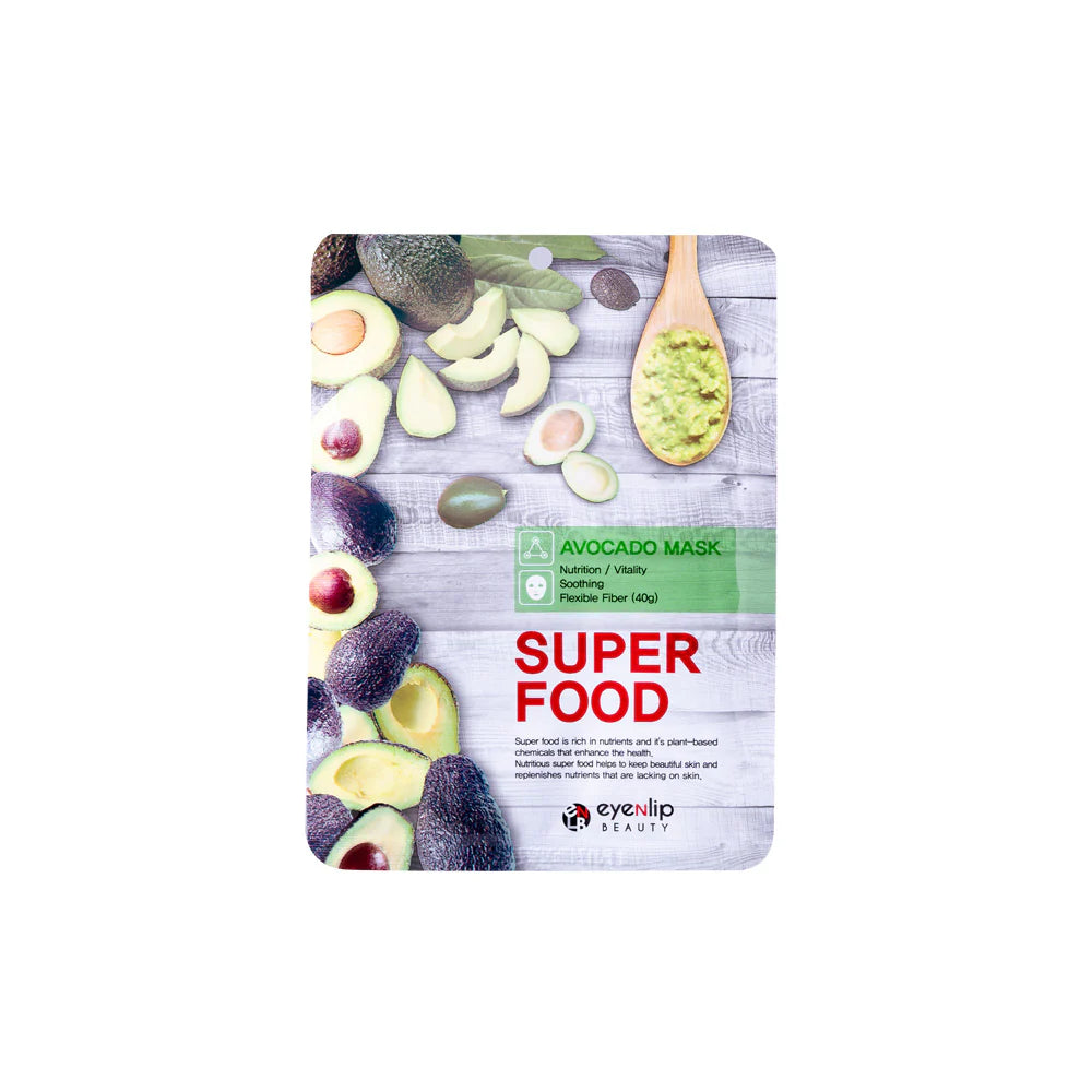 Eyenlip Super Food Mask – Korean Sheet Mask Collection (Avocado, Blueberry, Pomegranate, Apple) 23ml